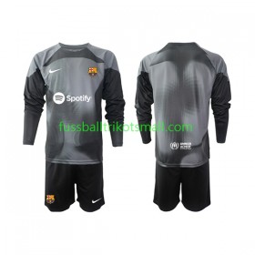 Fußballtrikots FC Barcelona Torwart Kinder 2022-2023 Langarm Auswärts-trikot kaufen